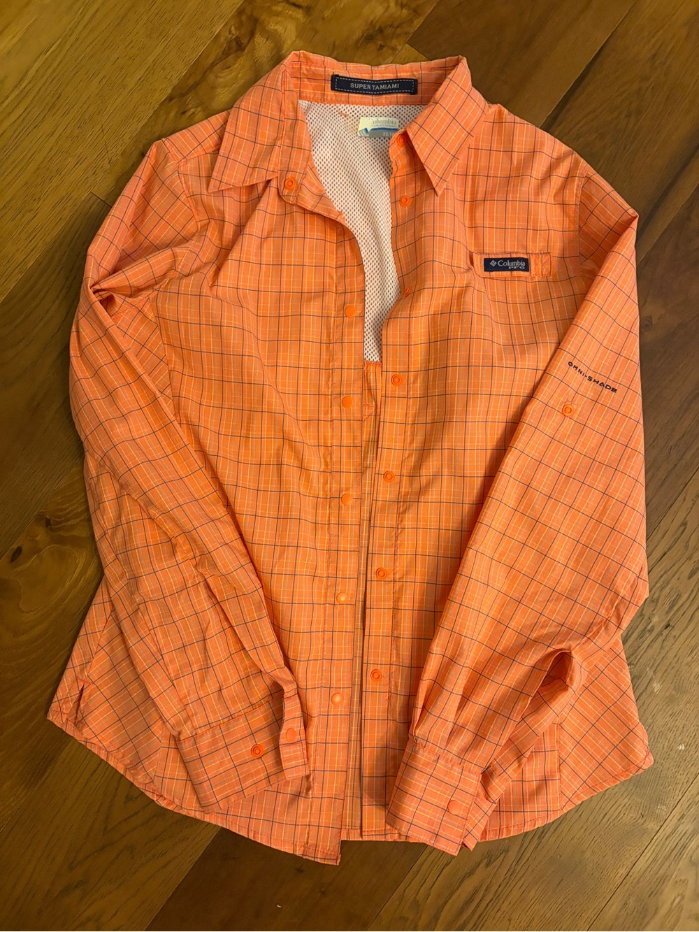 Columbia Women’s  PFG Coral Plaid Long-Sleeve Shirt Omni Shade XS